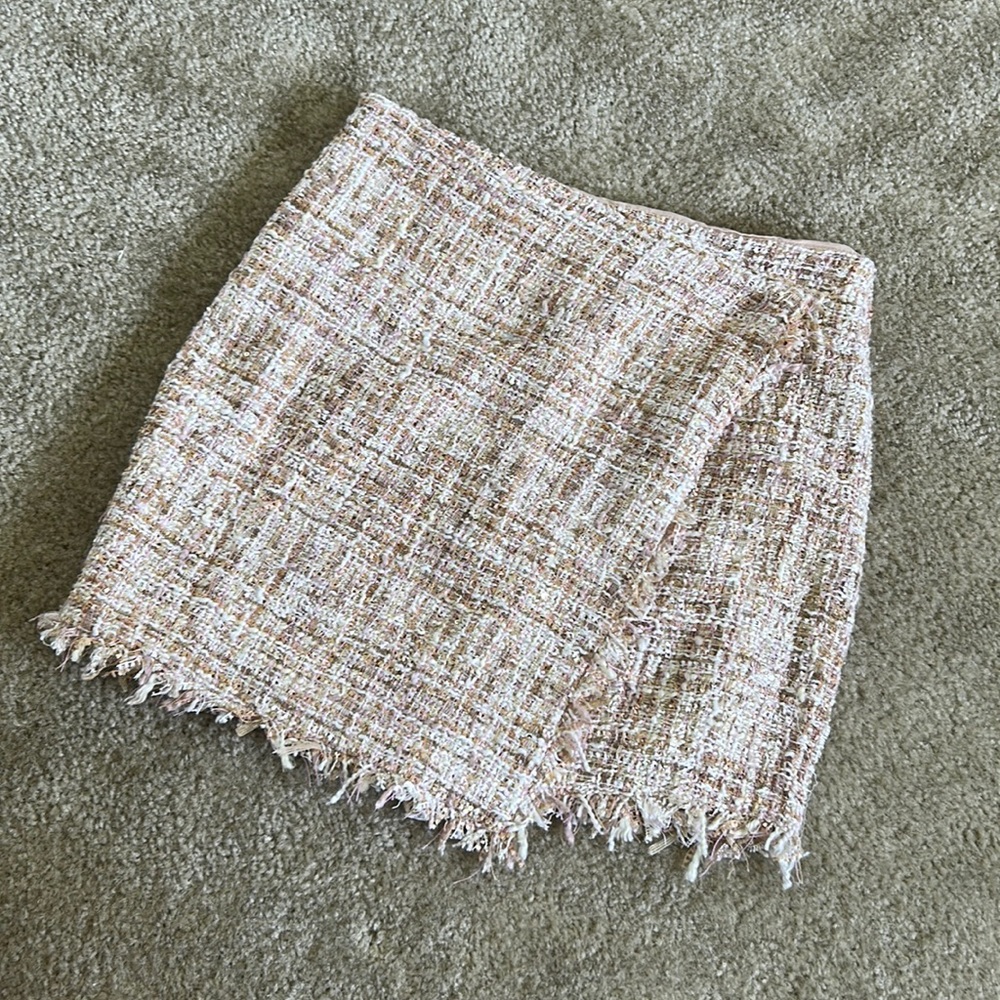 Pink Tweed Skirt